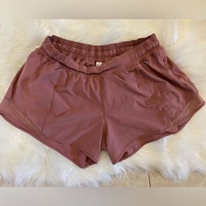 Coral pink lululemon shorts size 12 tall